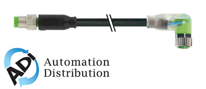 Murrelektronik 7000-88041-6300120 m8 male 0?? / m8 female 90?? led, pur 3x0.25 bk ul/csa+drag chain 1.2m