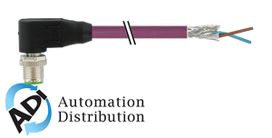 Murrelektronik 7000-14081-8400060 m12 male 90?? shielded b-cod.with cable, profibus, pur 1x2xawg24 shielded vt ul/csa+dragchain 0.6m