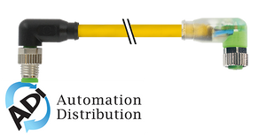 Murrelektronik 7000-88101-0300030 m8 male 90?? / m8 female 90?? led, pur 3x0.25 ye ul/csa+drag chain 0,3m