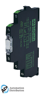 Murrelektronik 52003 miro 6.2.24v-1u input relay, in: 24 vac/dc - out: 250 vac/dc / 6 a, 1 c/o contact - 6,2 mm screw-type terminal