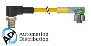 Murrelektronik 7000-40401-0530030 m12 male 90?? / m12 female 90?? led, pur 3x0.34 yellow, ul/csa, robot, drag ch 0.3m