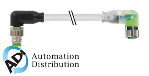 Murrelektronik 7000-88101-2500030 m8 male 90?? / m8 female 90?? led, pur 3x0.25 gy ul/csa+robot+drag chain 0,3m