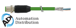 Murrelektronik 7000-14541-7940150 m12 male,0?? shielded, d coded, ethernet, pur 2x2xawg22 shielded green ul/csa 1.5m