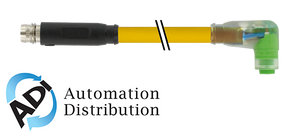 Murrelektronik 7000-88161-0500100 m8 male 0?? / m8 female 90?? snap-in led, pur 3x0.25 ye ul/csa+robot+drag chain 1m