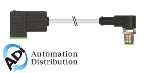 Murrelektronik 7000-41061-2260100 m12 male 90?? / msud valve plug form ci 9.4 mm, pur 3x0.75 gray, 1m