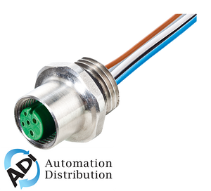 Murrelektronik 7014-13541-9710100 m12 female receptacle a-cod. front mount f&b, pp-wires 4x0.34 1m