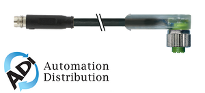 Murrelektronik 7000-88401-6200060 m8male 0?? snap-in / m12fem. 90?? screw-in led, pur 3x0.25 black 0.6m