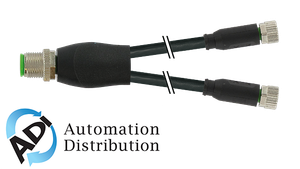 Murrelektronik 7000-40821-6200015 m12 y-distributor / m8 female 0??, pur 3x0.25 bk ul/csa 0,15m