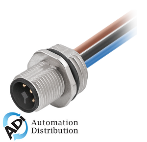 Murrelektronik 7000-P7281-9410050 m12 power t-coded male receptacle front mount, wires pvc 4x1.5 0,5m