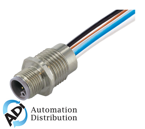 Murrelektronik 7000-P4281-9800020 m12 power l-coded 5pol. male recept. front mount, wires pur 5x1.5 0,2m