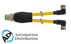 Murrelektronik 7000-40841-0100100 m12 y-distributor / m8 female 90??, pvc 3x0.25 ye ul/csa 1m