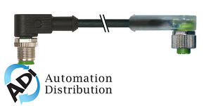 Murrelektronik 7000-40401-6530150 m12 male 90?? / m12 female 90?? led, pur 3x0.34 black ul/csa, robot, drag ch 1.5m