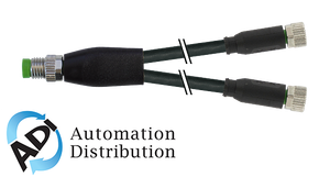 Murrelektronik 7000-87011-6300100 m8 male y-distributor / m8 female 0??, pur 3x0.25 bk ul/csa+drag chain 1m