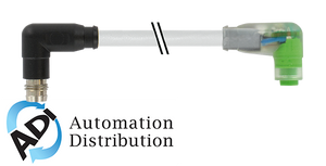 Murrelektronik 7000-88221-2500150 m8 male 90?? / m8 female 90?? snap-in led, pur 3x0.25 gy ul/csa+robot+drag chain 1.5m