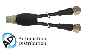 Murrelektronik 7000-40701-6130030 m12 y-distributor / m12 female 0??, pvc 3x0.34 black ul/csa 0.3m
