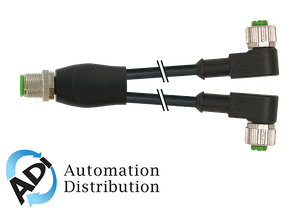 Murrelektronik 7000-40741-6130030 m12 y-distributor / m12 female 90??, pvc 3x0.34 black ul/csa 0.3m