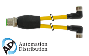Murrelektronik 7000-40841-0100200 m12 y-distributor / m8 female 90??, pvc 3x0.25 ye ul/csa 2m