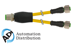 Murrelektronik 7000-40721-0130150 m12 y-distributor / m12 female 0??, pvc 3x0.34 yellow, ul/csa 1.5m