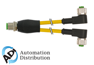 Murrelektronik 7000-40741-0230060 m12 male y-distributor / m12 female 90??, pur 3x0.34 ye ul/csa 0,6m