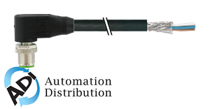Murrelektronik 7000-13141-6410300 m12 male 90?? shielded with cable, pur 4x0.34 shielded bk ul/csa+drag chain 3m