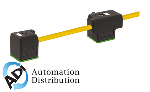 Murrelektronik 7000-58021-0170060 msud double valve plug form a 18mm, pvc 4x0.75 yellow, 0.6m