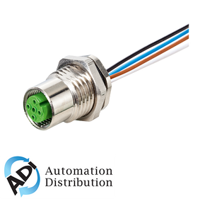 Murrelektronik 7000-19185-9790050 m12 female flange plug a coded rear mount, pp-wires 12x0,14 0.5m