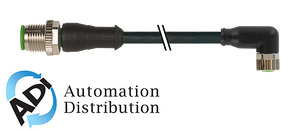 Murrelektronik 7000-40621-6310700 m12 male 0?? / m8 female 90??, pur 4x0.25 bk ul/csa+drag chain 7m