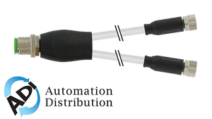 Murrelektronik 7000-40821-2330060 m12 y-distributor / m8 female 0??, pur 3x0.34 gy ul/csa+drag chain 0.6m