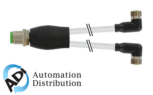 Murrelektronik 7000-40841-2200100 m12 y-distributor / m8 female 90??, pur 3x0.25 gray, ul/csa, 1m