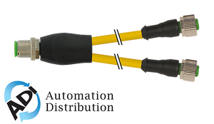 Murrelektronik 7000-40721-0530060 m12 y-distributor / m12 female 0??, pur 3x0.34 yellow, ul/csa, robot, drag ch 0.6m