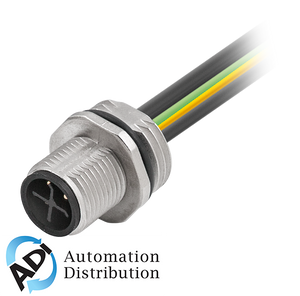 Murrelektronik 7000-P6281-9400100 m12 power s-coded male receptacle front mount, wires mppe 4x1.5 1m