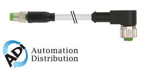 Murrelektronik 7000-88261-2101000 m8 male 0?? / m12 female 90??, pvc 3x0.25 gy ul/csa 10m