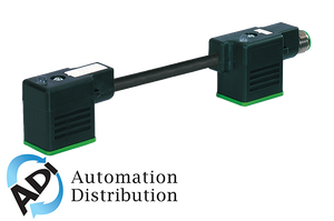 Murrelektronik 7000-41841-6360000 m12 male on rear of msud double valve plug 11mm, pur 3x0.75 black ul/csa, drag ch 0m
