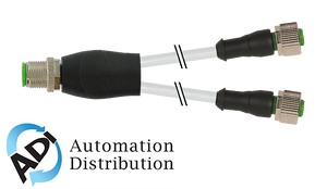 Murrelektronik 7000-40721-2230200 m12 y-distributor / m12 female 0??, pur 3x0.34 gy ul/csa 2m
