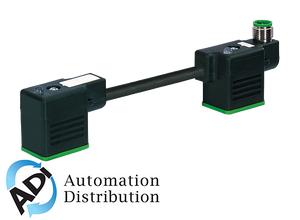 Murrelektronik 7000-41761-6360000 m12 male on top of msud double valve plug 11mm, pur 3x0.75 black ul/csa, drag ch 0m