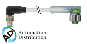 Murrelektronik 7000-88341-2300500 m8 male 90?? / m12 female 90?? led, pur 3x0.25 gy ul/csa+drag chain 5m