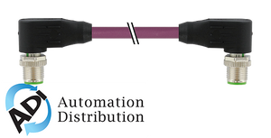 Murrelektronik 7000-44561-7980100 m12 male 90?? / m12 male, 90??, shielded, ethernet, pur 2x2xawg22 shielded vt ul/csa+dragchain 1m
