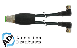 Murrelektronik 7000-40841-6200500 m12 y-distributor / m8 female 90??, pur 3x0.25 black, ul/csa, 5m