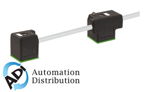 Murrelektronik 7000-58001-2170500 msud double valve plug form a 18mm, pvc 4x0.75 gray, 5m
