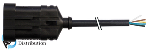 Murrelektronik 7072-73461-5140300 valve plug superseal male 4-pol. with cable, pur 4x0.75 bk 3m