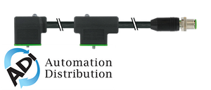 Murrelektronik 7000-41611-6370060 m12 male 0??+cable / msud double valve plug 18mm, pur 4x0.75 black ul/csa, drag ch 0.6m