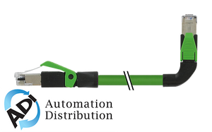 Murrelektronik 7000-74367-7960150 rj45 male 0?? / rj45 male 90?? left, shielded en, pur 2x2xawg22 shielded gn ul/csa+dragchain 1,5m