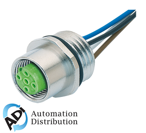 Murrelektronik 7000-15621-9420020 m12 female receptacle y-cod. front mount, wires pp awg20/26 0,2m
