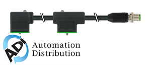 Murrelektronik 7000-41611-6370200 m12 male 0??+cable / msud double valve plug 18mm, pur 4x0.75 black ul/csa, drag ch 2m