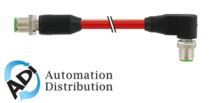 Murrelektronik 7000-44541-7920100 m12 male 0?? / m12 male, 90??, shielded, ethernet, pur 2x2xawg22 shielded rd ul/csa+dragchain 1m