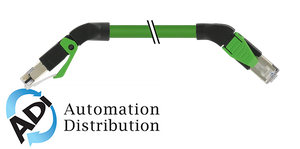 Murrelektronik 7000-74521-7960300 rj45 male 45??down/rj45 male 45??right shield ether., pur 2x2xawg22 shield gn ul,csa+dragchain 3m