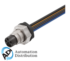 Murrelektronik 7000-P8381-P800015 mq15-x-power male receptable shielded front mount, wires pvc 6x2.5 0,15m