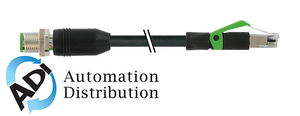 Murrelektronik 7000-44711-8510300 m12 male 0?? / rj45 male 0?? shielded ethernet, pur 2x2xawg22 shielded bk ul/csa+drag chain 3m