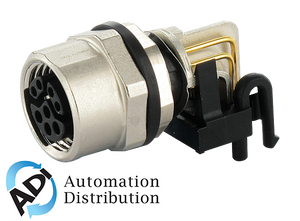 Murrelektronik 7000-15711-0000000 m12 female receptacle 90?? y-cod. solder terminal