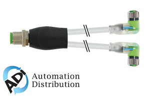 Murrelektronik 7000-40861-2300300 m12 y-distributor / m8 female 90?? led, pur 3x0.25 gy ul/csa+drag chain 3m
